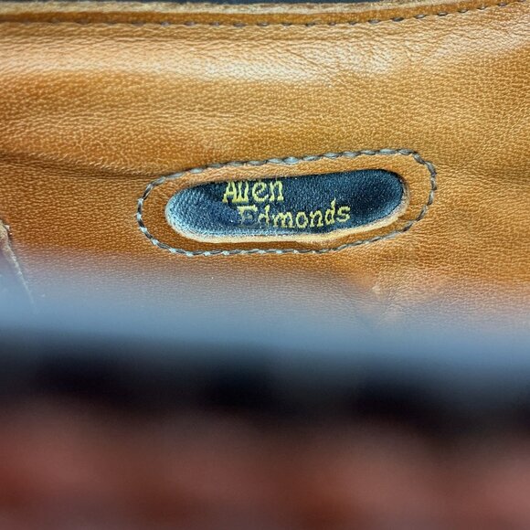 Allen Edmonds Becker Captoe Derby Mens 11D Leather Dress Shoes Brown - Picture 11 of 13